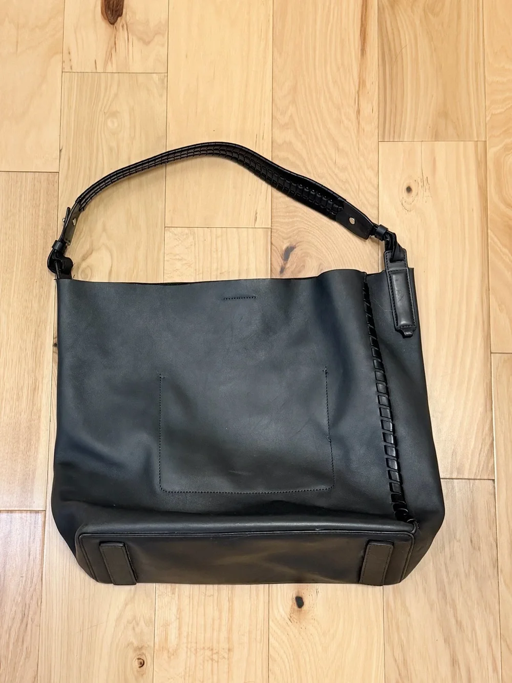 AllSaints Leather Pearl Hobo Shoulder Bag - Picture 4 of 14